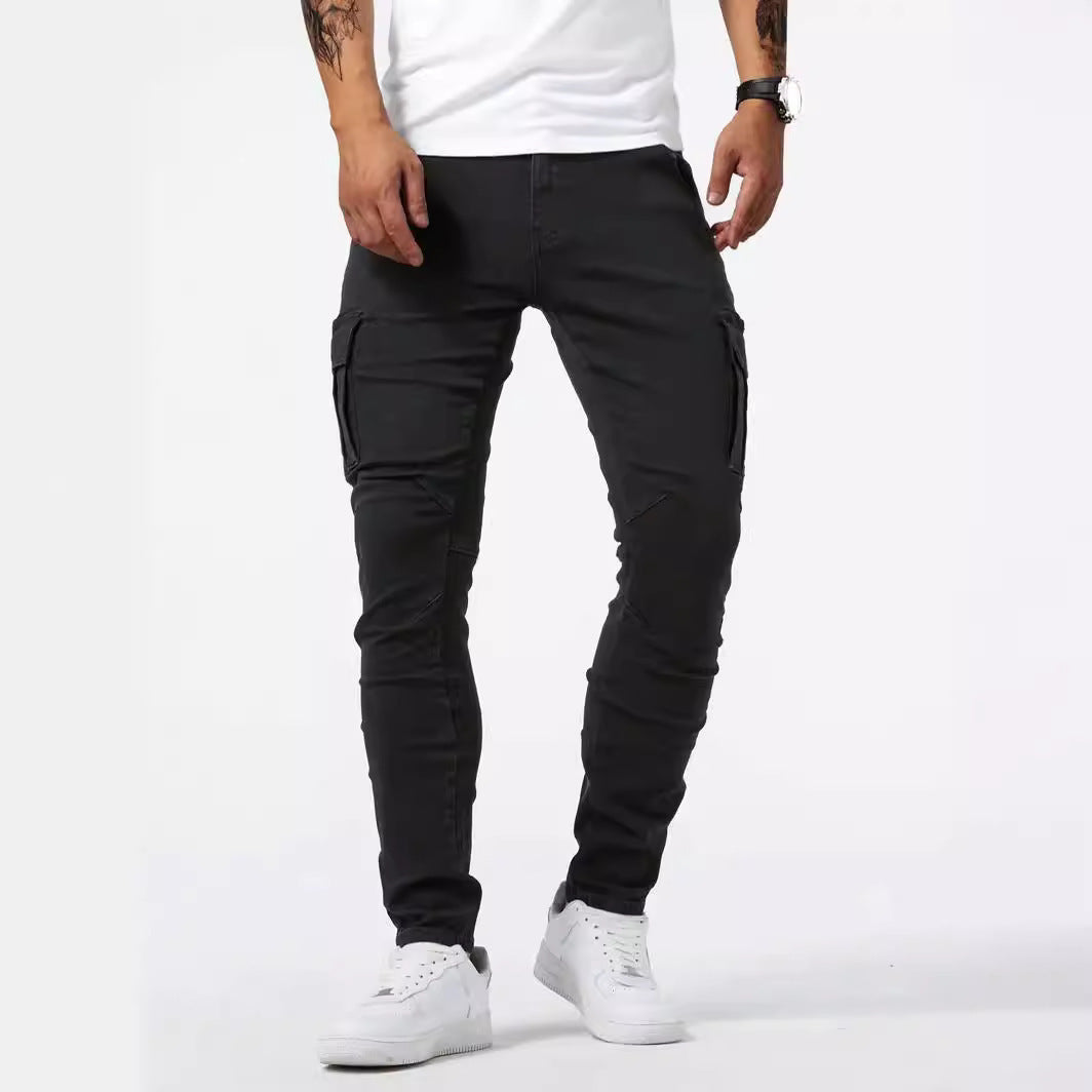 Men’s Casual Cargo Pants – Stretch Slim Fit Lightweight Jeans for Spring & Summer