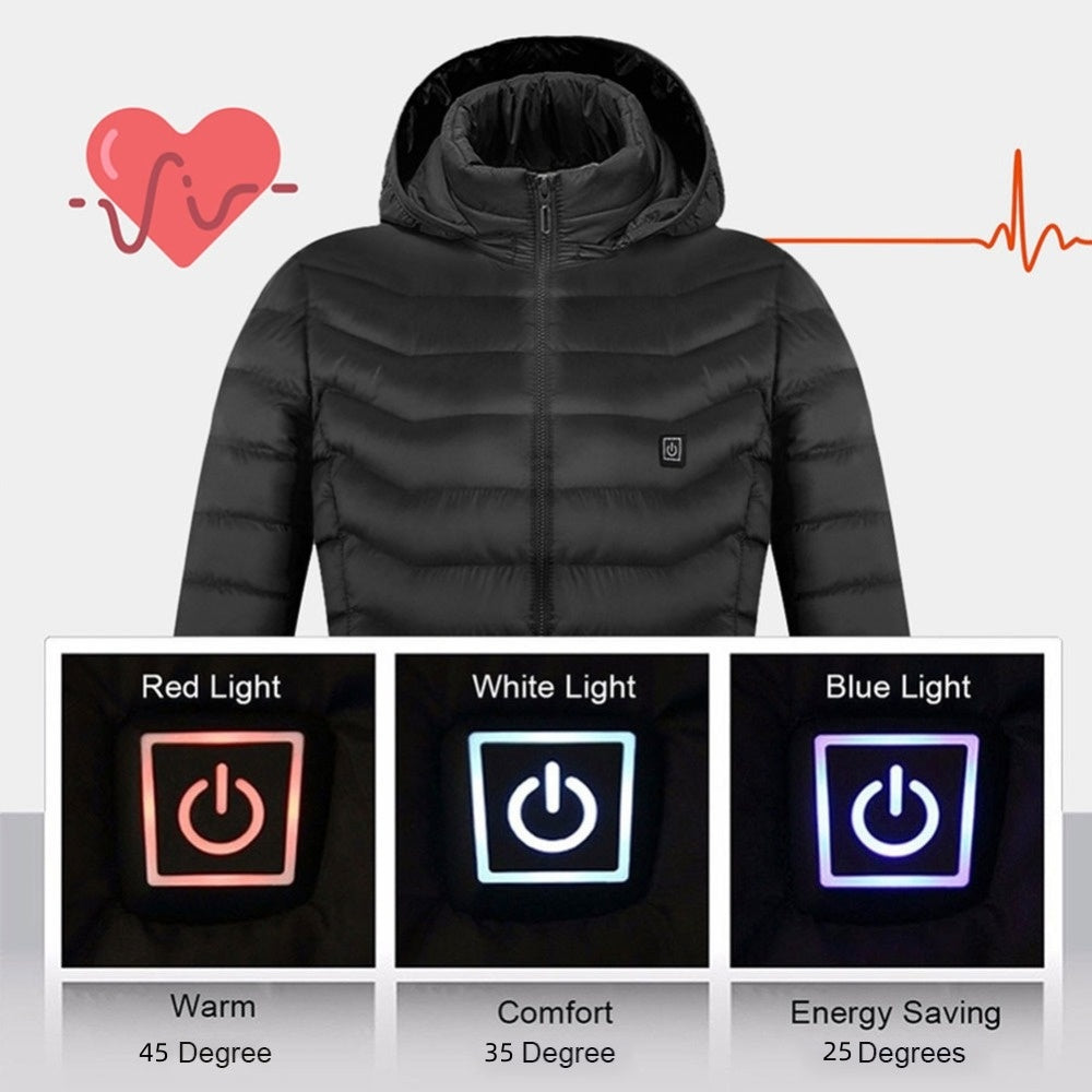 Men's USB Heated Jacket – Winter Thermal Electric Cotton Coat