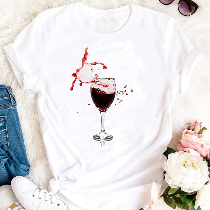 Wine Red Printed Women’s Shirt – Casual Short Sleeve Fashion Top