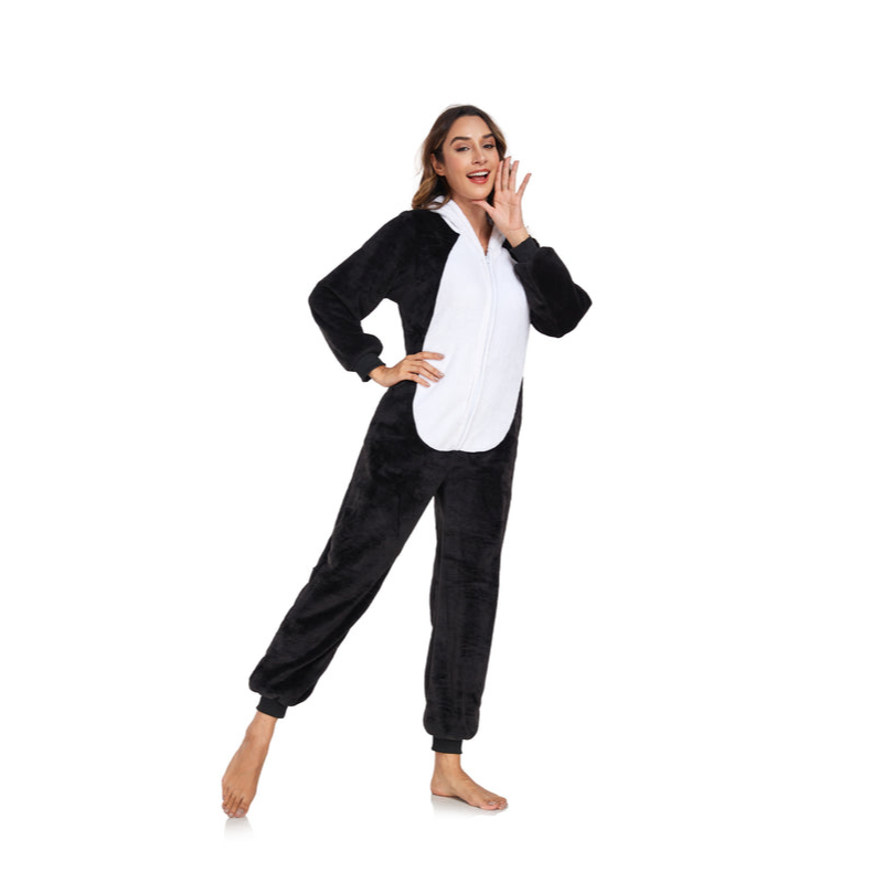 Animal Onesie Pajamas – Soft Fleece Cosplay Costume for Halloween & Sleepwear