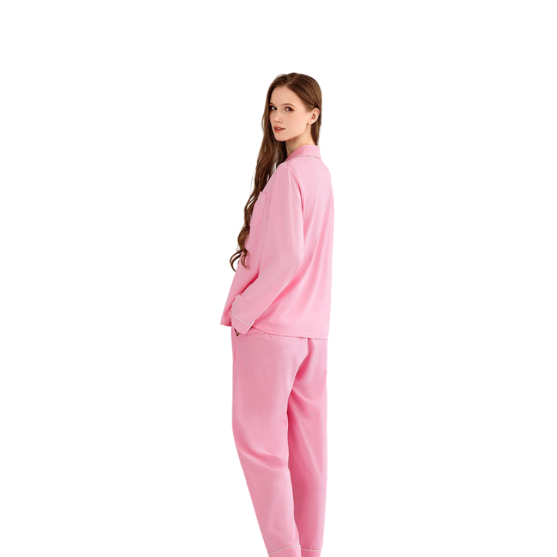 RONGTAI Women’s Cotton Pajama Set – Comfy Long Sleeve Sleepwear 2-Piece