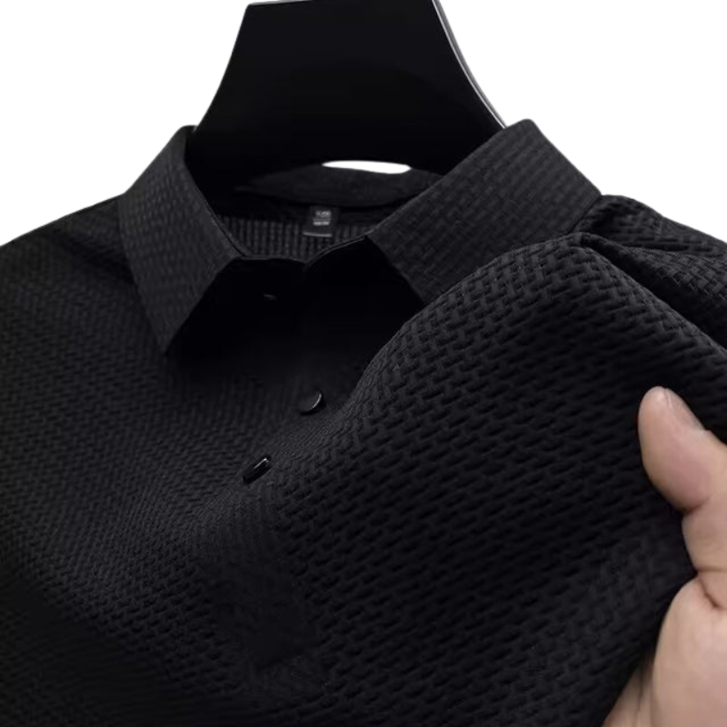 Men’s Business Casual Polo – Short Sleeve Lapel T-Shirt, Summer Casual Shirt