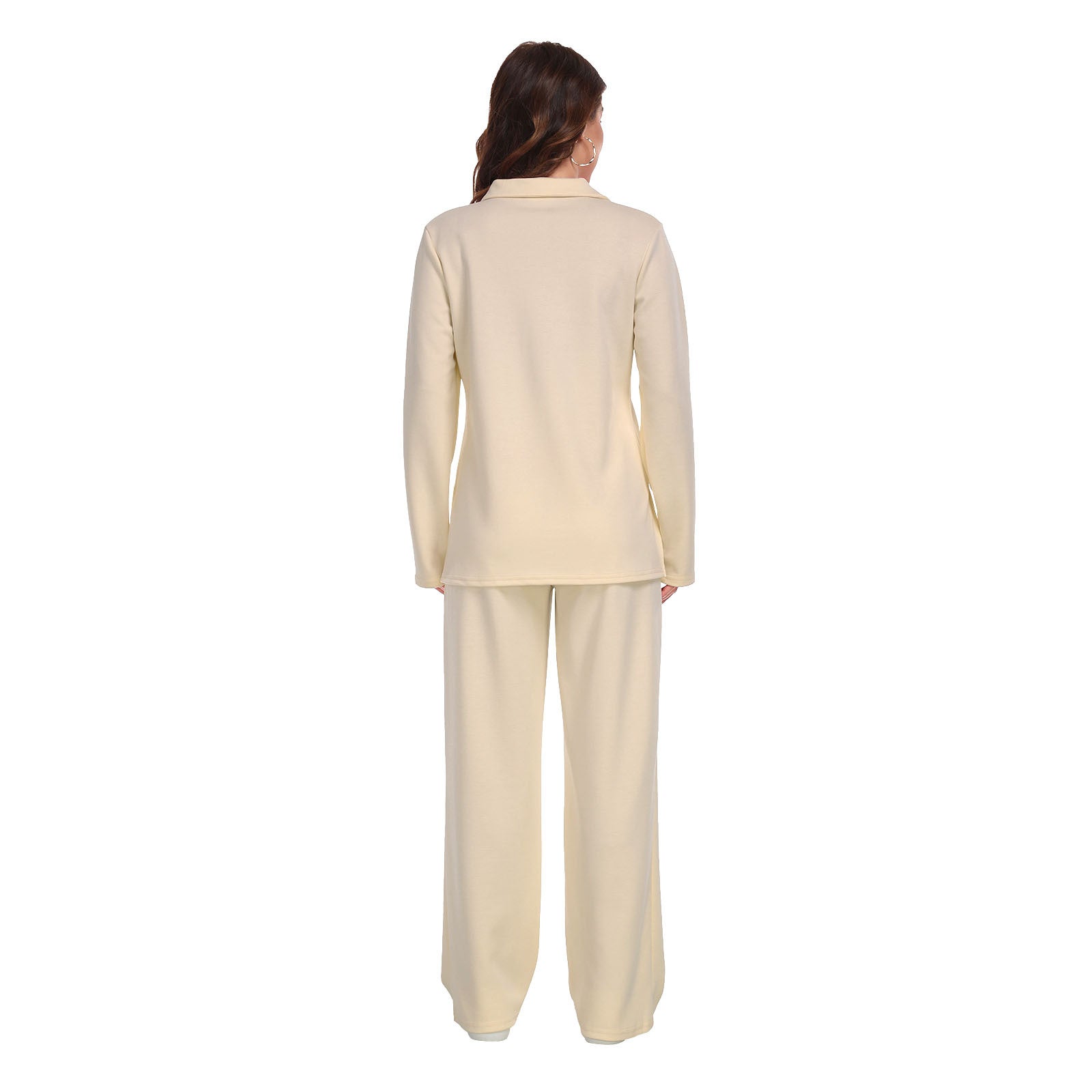 RONGTAI Women’s 2-Piece Tracksuit – Casual V-Neck Long Sleeve Sweatsuit Set