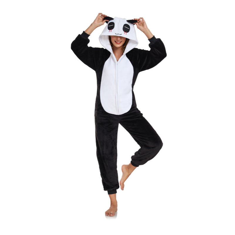 Animal Onesie Pajamas – Soft Fleece Cosplay Costume for Halloween & Sleepwear