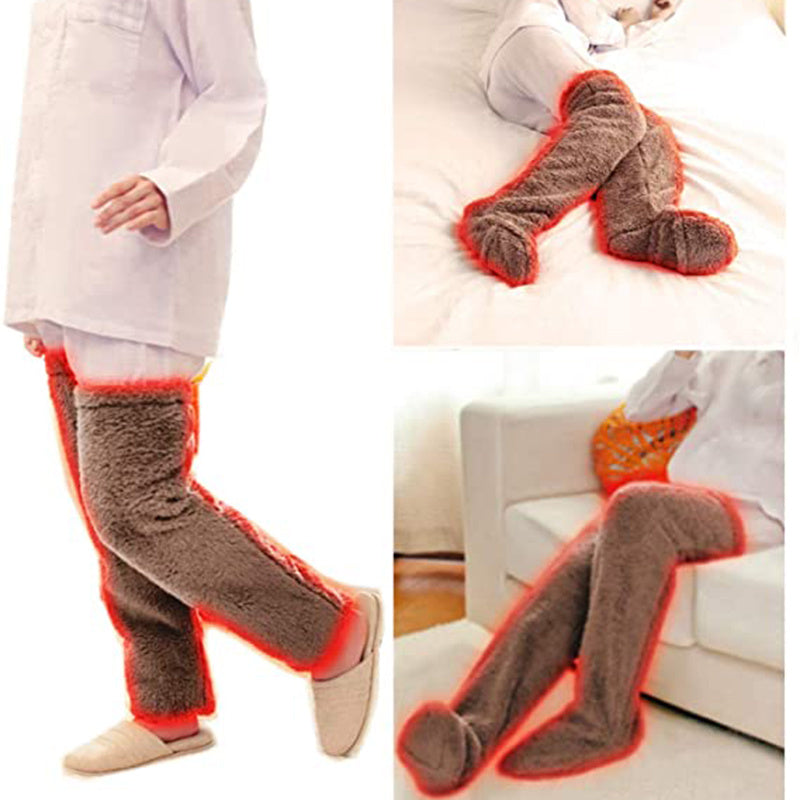 Women’s Over-the-Knee Fuzzy Socks – Warm Winter Knee-High Stockings for Home & Sleep