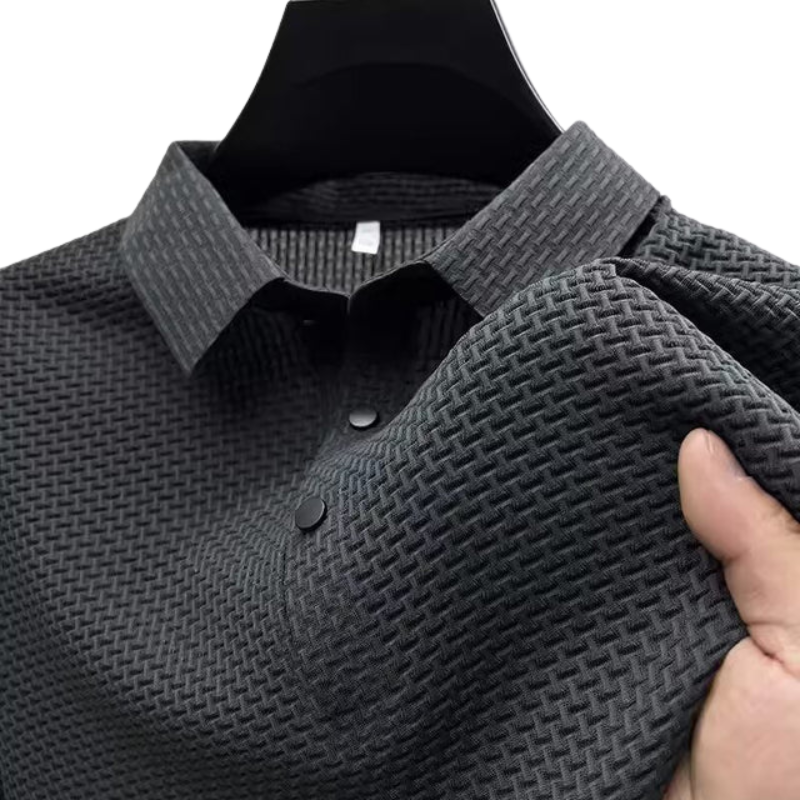 Men’s Business Casual Polo – Short Sleeve Lapel T-Shirt, Summer Casual Shirt