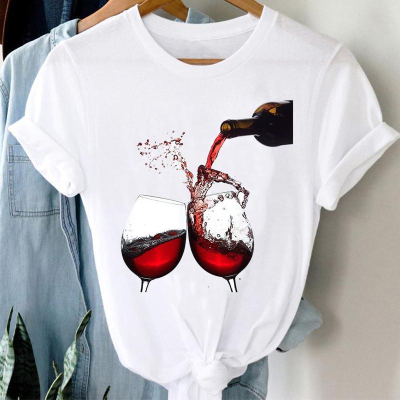 Wine Red Printed Women’s Shirt – Casual Short Sleeve Fashion Top