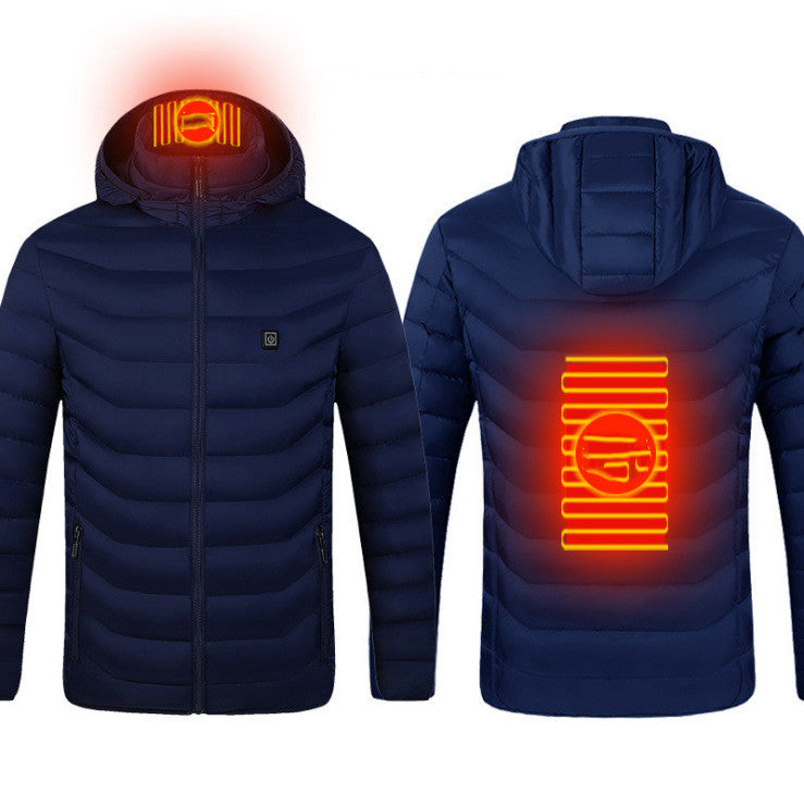 Men's USB Heated Jacket – Winter Thermal Electric Cotton Coat