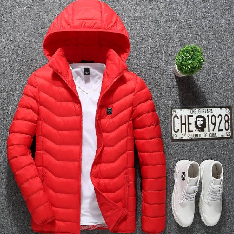 Men's USB Heated Jacket – Winter Thermal Electric Cotton Coat