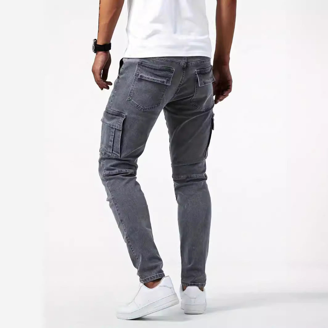 Men’s Casual Cargo Pants – Stretch Slim Fit Lightweight Jeans for Spring & Summer