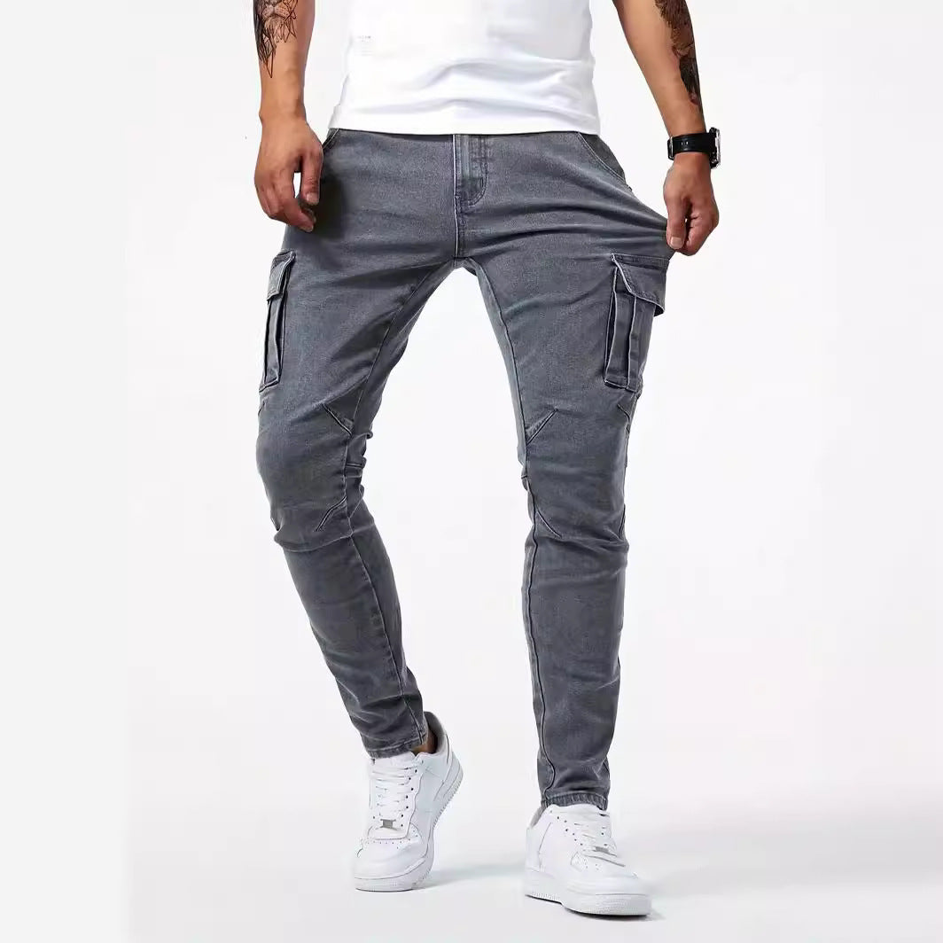Men’s Casual Cargo Pants – Stretch Slim Fit Lightweight Jeans for Spring & Summer