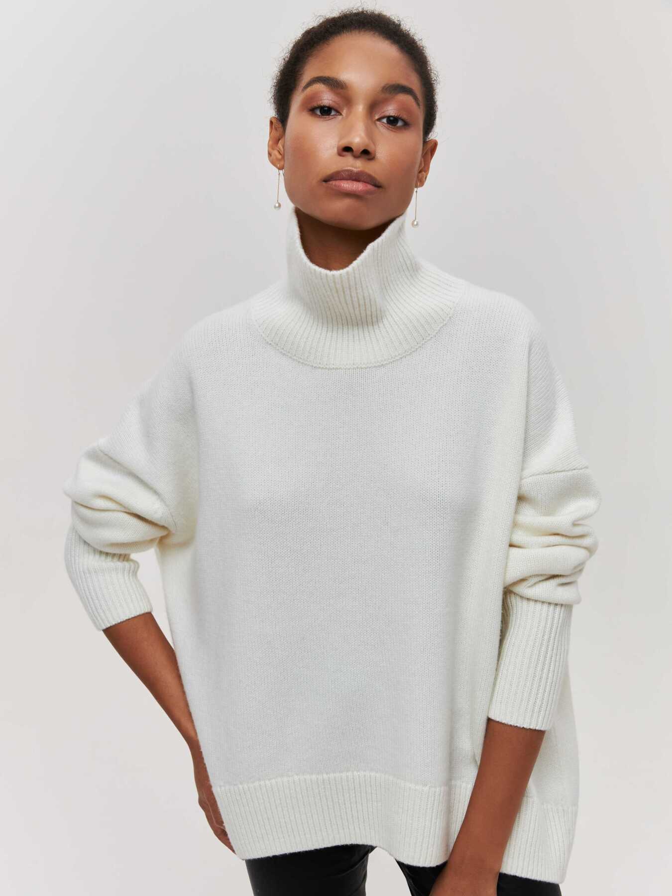 Cozy Winter Turtleneck Pullover for Women