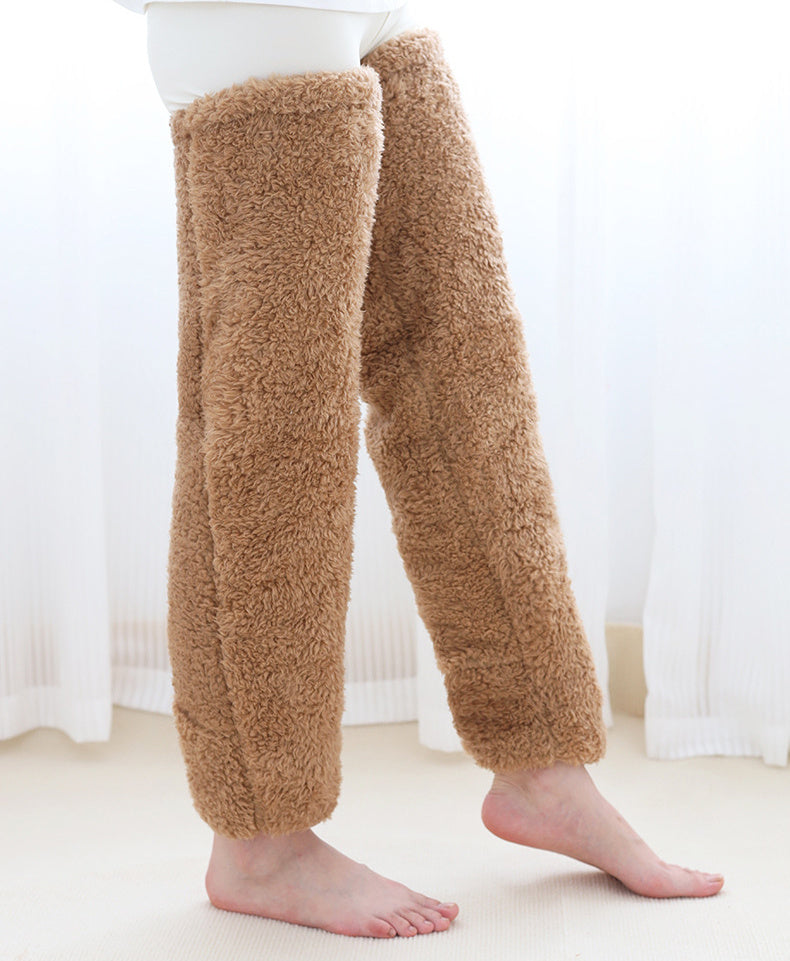 Women’s Over-the-Knee Fuzzy Socks – Warm Winter Knee-High Stockings for Home & Sleep