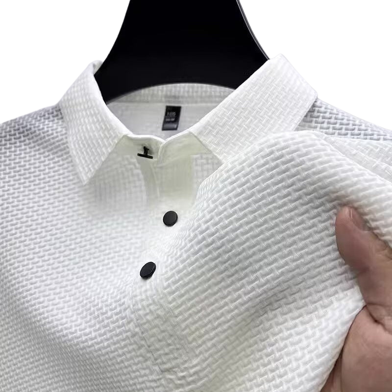 Men’s Business Casual Polo – Short Sleeve Lapel T-Shirt, Summer Casual Shirt