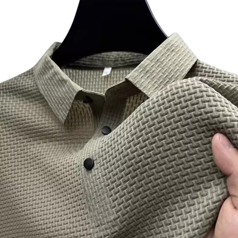 Men’s Business Casual Polo – Short Sleeve Lapel T-Shirt, Summer Casual Shirt