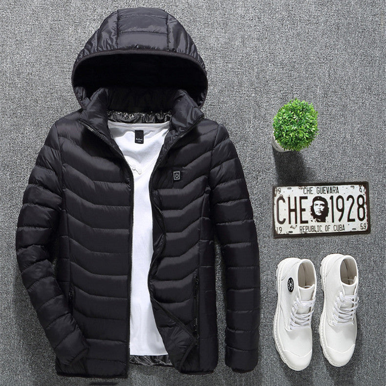 Men's USB Heated Jacket – Winter Thermal Electric Cotton Coat