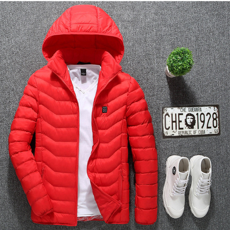 Men's USB Heated Jacket – Winter Thermal Electric Cotton Coat